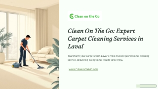 Clean On The Go - Expert Carpet Cleaning Services in Laval