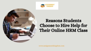 Reasons Students Choose to Hire Help for Their Online HRM Class