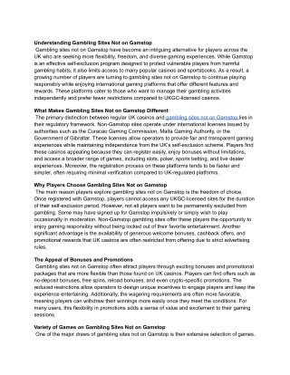 gambling sites not on gamstop