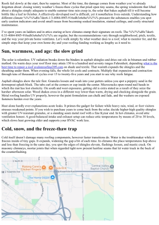 How Weather Affects Your Roof and What to Do About It