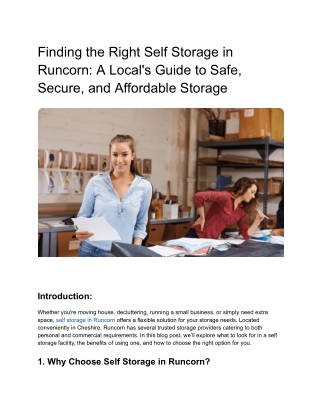 Blog - lowestoftselfstorage.com