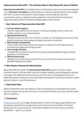 Pojavlauncher mod apk