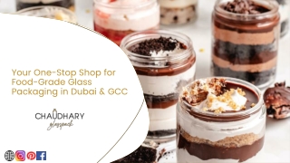 Food-Grade Glass Packaging in Dubai & GCC