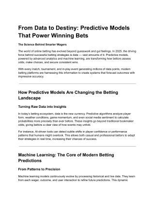 AI-Powered Betting Trends: The Future of Smart Wagering in 2025