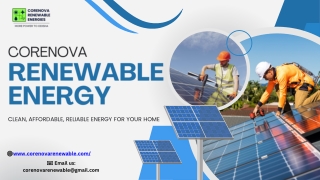Solar Services & Solutions | Types of Solar Panels | Corenova Renewable