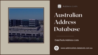 Australian Address Database