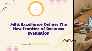 MBA Excellence Online The New Frontier of Business Evaluation