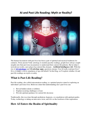 AI and Past Life Reading