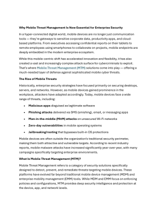 Mobile Threat Management