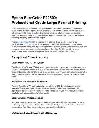 Epson SureColor P20500