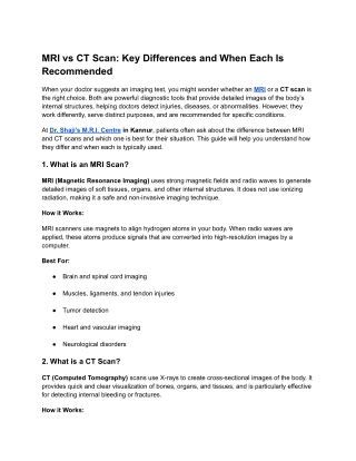 MRI vs CT Scan_ Key Differences and When Each Is Recommended