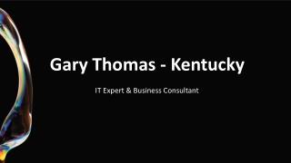 Gary Thomas (Kentucky) - A Vision-to-Execution Planner