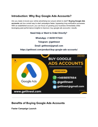 Top-Rated Options to Buy Google Ads Accounts
