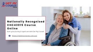 Nationally Recognised CHC43015 Course Online