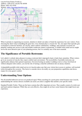 Event Preparation 101: Why You Required a Reliable Toilet Rental Service in Linc