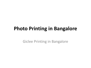 Photo Printing in Bangalore