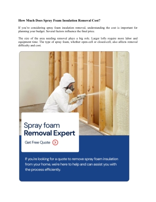 How Much Does Spray Foam Insulation Removal Cost?