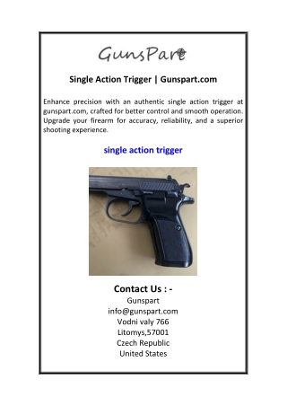 Single Action Trigger  Gunspart.com