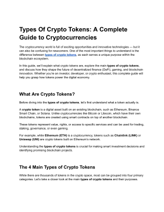 Crypto Tokens_
