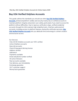 _Why Buy USA Verified Onlyfans Accounts for Online Casino 2025