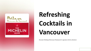 Refreshing Cocktails in Vancouver