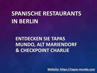 Spanische Restaurants in Berlin
