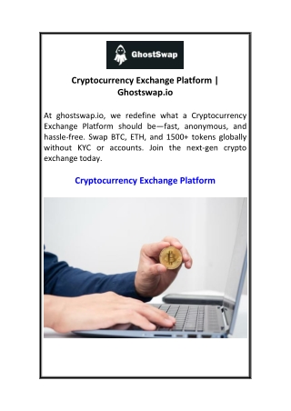 Cryptocurrency Exchange Platform  Ghostswap.io