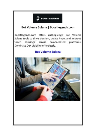 Bot Volume Solana  Boostlegends.com