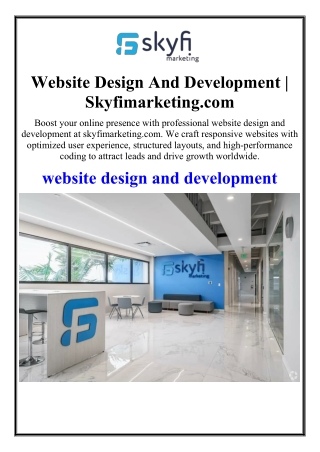 Website Design And Development | Skyfimarketing.com