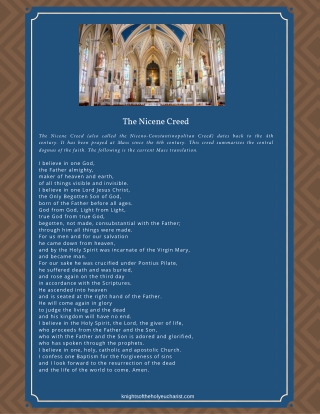 The Nicene Creed Explained – Free PDF for Believers
