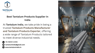 Best Tantalum Products Supplier in India, Tantalum Products Manufacturer and Exp