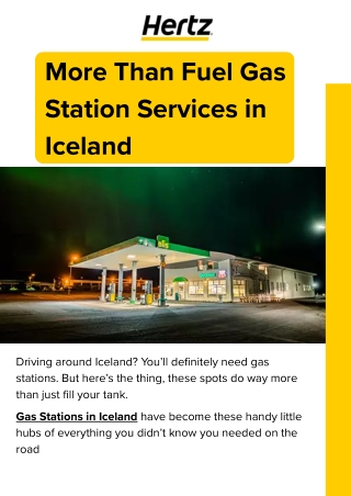 Find Reliable Gas Stations in Iceland for Your Road Trip
