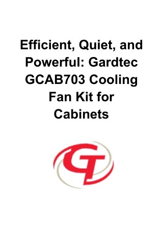 Efficient, Quiet, and Powerful_ Gardtec GCAB703 Cooling Fan Kit for Cabinets