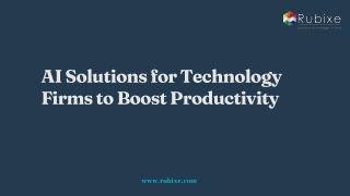 AI Solutions for Technology Firms to Boost Productivity