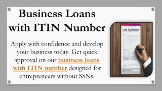 Business Loans with ITIN Number