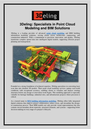 3Deling: Specialists in Point Cloud Modeling and BIM Solutions