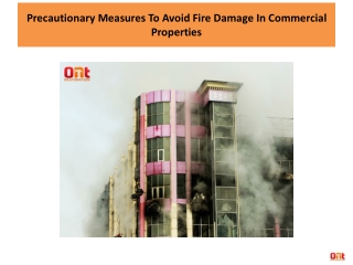 Precautionary Measures To Avoid Fire Damage In Commercial Properties