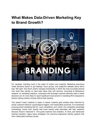 What Makes Data-Driven Marketing Key to Brand Growth?