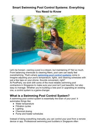 Smart Swimming Pool Control Systems_ Everything You Need to Know