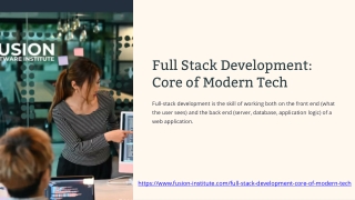Full Stack Development: The Backbone of Modern Technology
