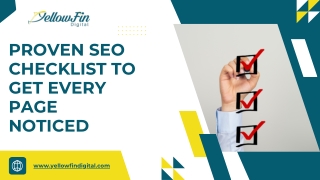 Proven SEO Checklist to Get Every Page Noticed