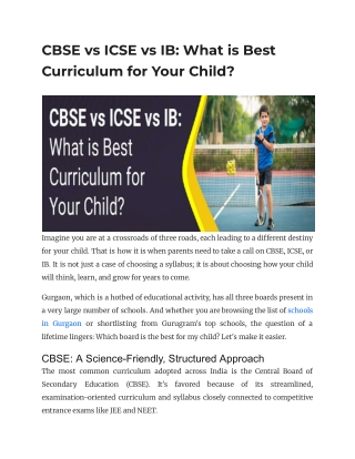 CBSE vs ICSE vs IB_ What is Best Curriculum for Your Child