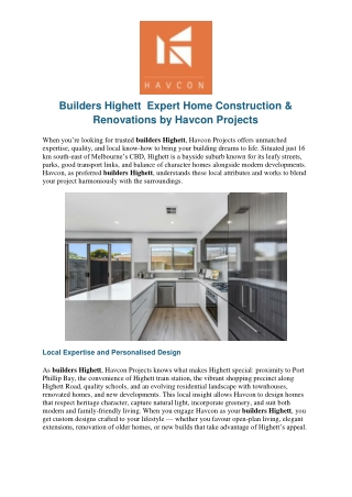 Builders Highett  Expert Home Construction