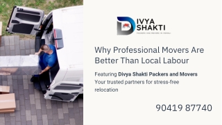 Why Professional Movers Are Better Than Local Labour