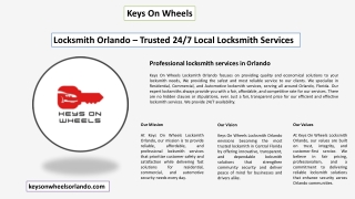 Auto Locksmith Orlando FL