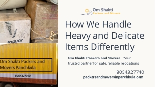 How We Handle Heavy and Delicate Items Differently