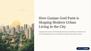 How Gunjan Goel Pune is Shaping Modern Urban Living in the City