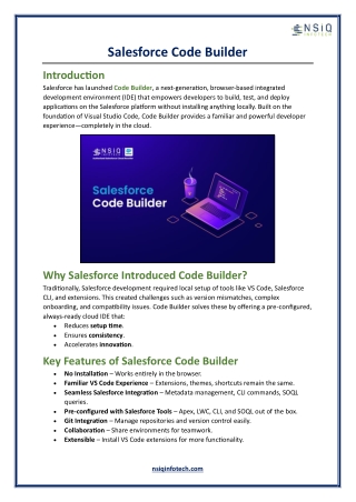 Salesforce Code Builder
