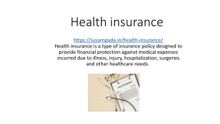 What is Health Insurance, Benefits of Health Insurance