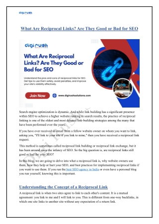 What Are Reciprocal Links Are They Good or Bad for SEO